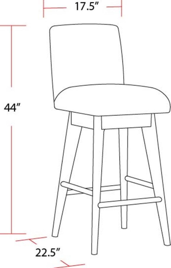 Parker House® Escape Glazed Natural Oak/Mirage Mist Upholstered Swivel Dining Bar Stool-2