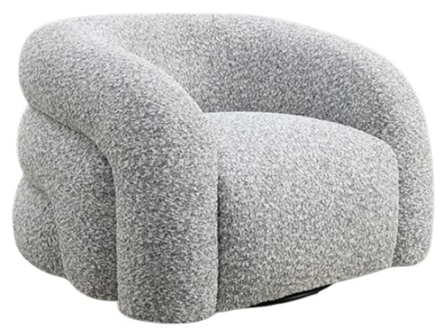 Furniture of America® Freja Gray Swivel Chair-0