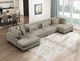 Homelegance® Traverse 4-Piece Brown U-Shape Modular Sectional with Reversible Chaise-1