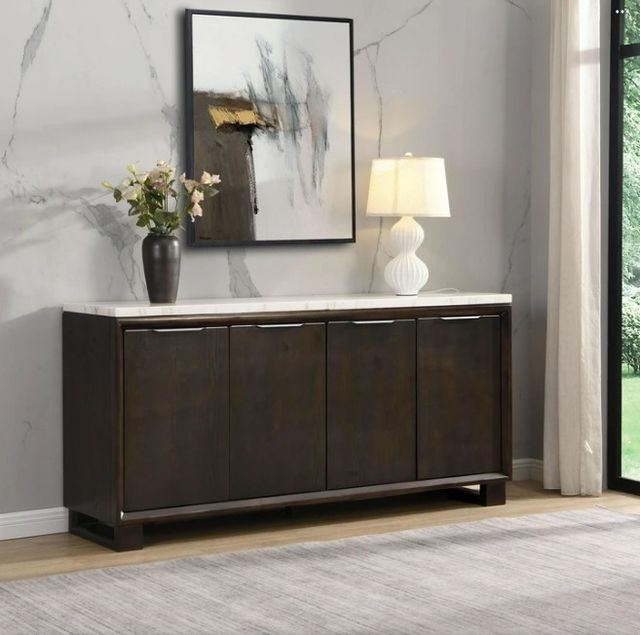 ACME Furniture Edwyn Espresso Sideboard with Marble Top-1