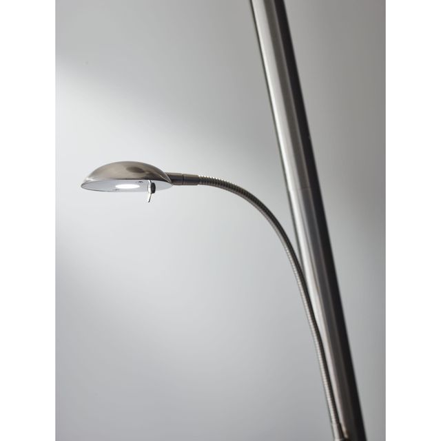 Adesso® Stellar Brushed Steel LED Combo Torchiere-1