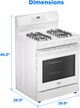 Midea® 30" White Freestanding Gas Range-2