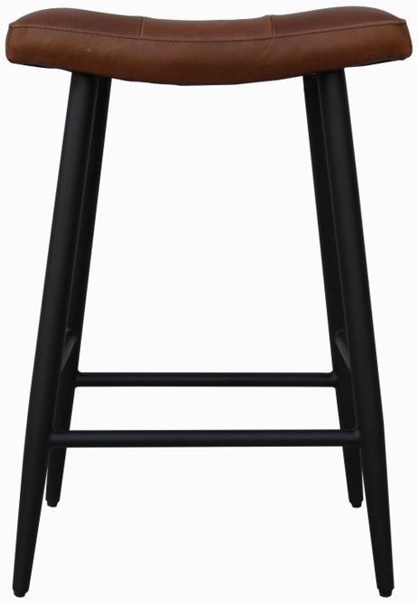 Nest Home Collections Frankie Dark Brown Leather Counter Stool-1