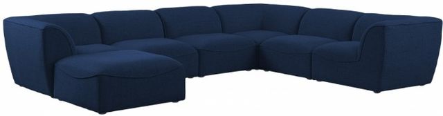 Meridian Furniture Miramar 7-Piece Navy Modular Sectional Sofa Set-0