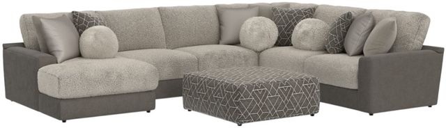 Jackson Furniture Canyon 5-Piece Fawn/Umber Left-Arm Facing Sectional and Ottoman-0