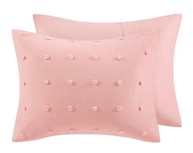 Olliix by Urban Habitat Kids Callie Pink Twin Cotton Jacquard Pom Pom Comforter Set-1