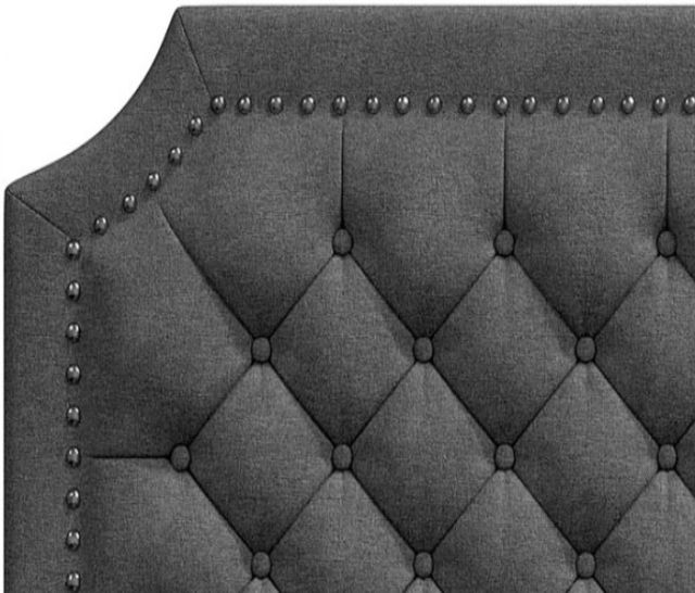 American Wholesale Furniture Hanfield Gray Queen Upholstered Bed-3