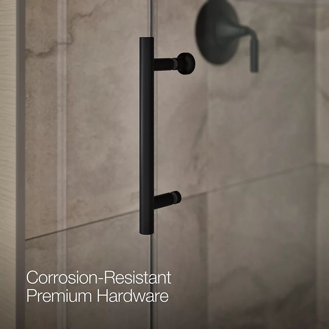 KOHLER Elate® Matte Black 71" x 45" - 47" Sliding Shower Door-3
