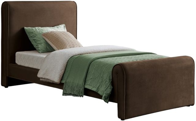 Meridian Furniture Sloan Brown Twin Upholstered Panel Bed-0