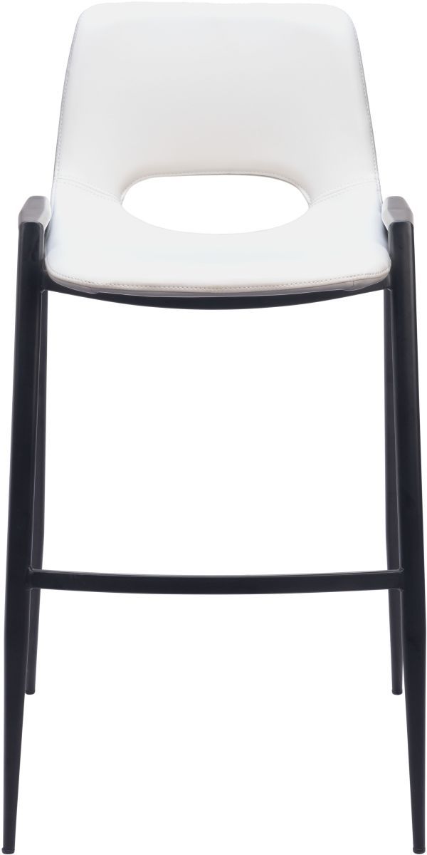 Zuo® Modern Desi White Barstool Chair-2