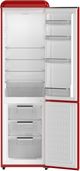 FORNO® Storico Alta Qualita 22" 9 Cu. Ft. Red Retro Counter Depth Bottom Freezer Refrigerator with Silver Handle-1