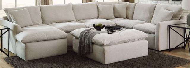 Jackson Furniture Harper 4-Piece Oyster Left Side Facing U-Shape Chaise Sectional