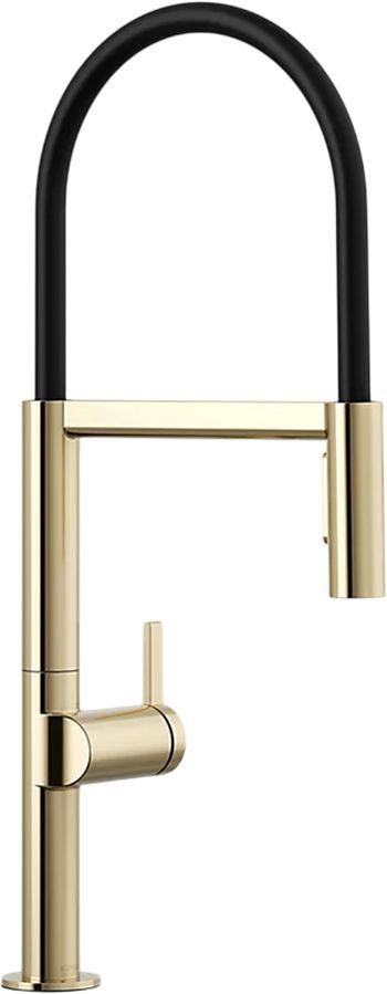 KOHLER® Components® Vibrant French Gold Semi-Professional Kitchen Sink Faucet with 2-Function Sprayhead-0