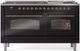 Ilve® Nostalgie II Series 60" Glossy Black Pro Style Dual Fuel Range-0