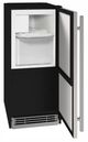 U-Line® Stainless Steel 15" Reversible Hinge Ice Maker-1