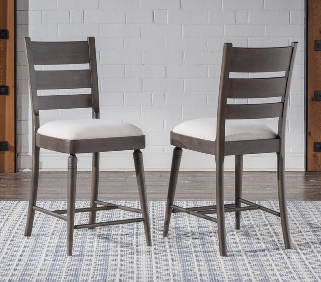 Legacy Classic Lake House Dried Tobacco Ladder Back Counter Stool-1