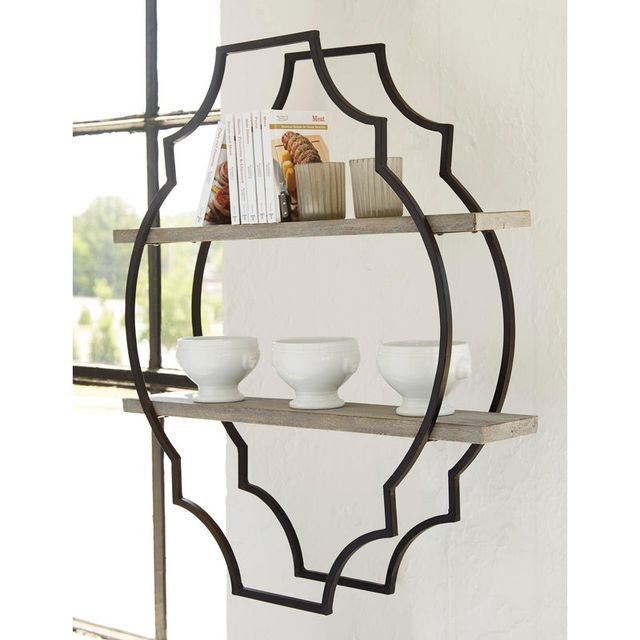 Signature Design by Ashley® Candon Antique Gray/Black Wall Shelf-2