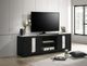 Crown Mark Rangley Black TV Stand with Sliding Door-1