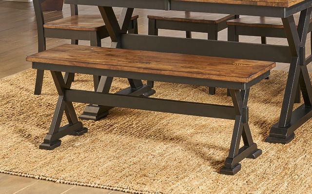 A-America® Stormy Ridge Chicory Black Dining Bench-1