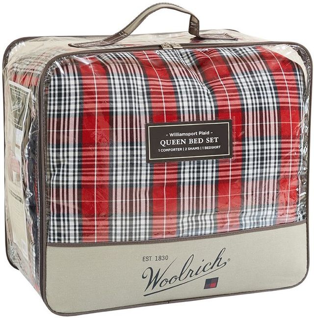 Olliix by Woolrich Williamsport Plaid Red Queen Comforter Set-4