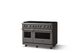 Viking® 5 Series 48" Damascus Gray Pro Style Gas (NG) Range with Polished Chrome Trim-2