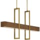 Currey & Company Tonbridge Brass/Chestnut Linear Chandelier-0