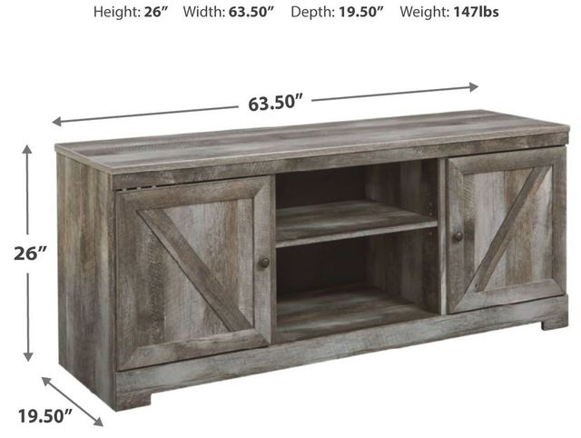 Signature Design by Ashley® Wynnlow 4-Piece Rustic Gray Entertainment Center-5