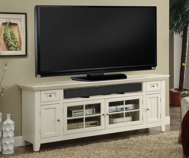 Parker House® Tidewater Vintage White 72" TV Console-1
