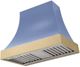 AGA Cascade 36" Carnaby Blue Wall Mounted Range Hood  with Brushed Brass Trim-0