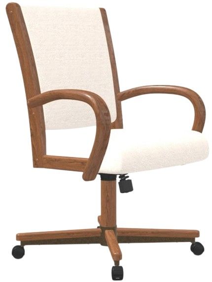 Chromcraft Customizable Camryn Swivel Tilt Caster Casual Dining Chair-4