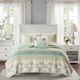 Olliix by Madison Park Green King/California King Willa 6 Piece Reversible Coverlet Set-0