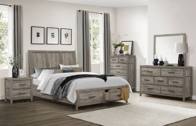 Homelegance® Bainbridge Weathered Gray Queen Storage Bed-1