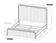 International Furniture Direct Dark Mezquite Multi-Step Black King Bed Footboard with Rails-3