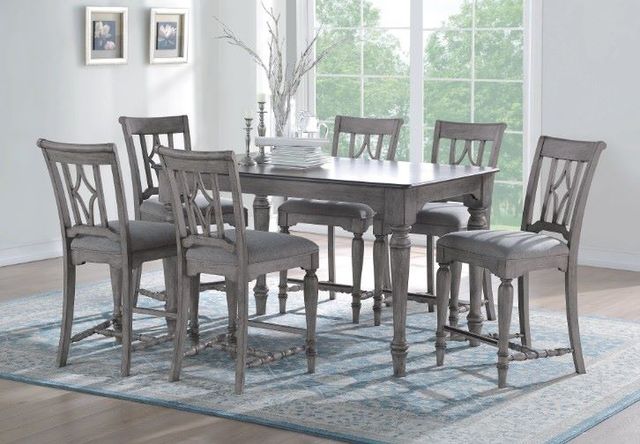 Flexsteel® Plymouth 2-Piece Weathered Graywash Counter Dining Chair Set-1