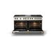 Viking® 5 Series 60" Pure White Pro Style Dual Fuel (NG) Range with Brushed Brass Trim-1