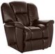 La-Z-Boy® Maverick Dark Chocolate Leather Manual Rocking Recliner-0