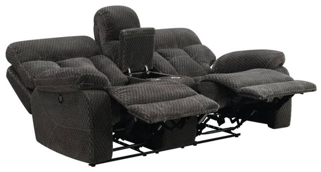 New Classic® Home Furnishings Bravo Charcoal Dual Power Reclining Loveseat-2