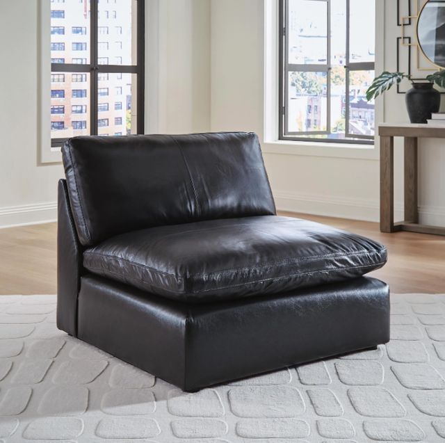 Signature Design by Ashley® Emilia 7-Piece Black Curved Sectional-1