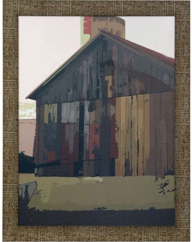 StyleCraft Barn Screen Black/Brown/Dark Gray Wall Art-0