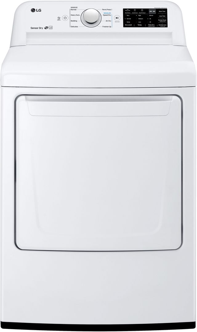 LG 7.3 Cu. Ft. White Front Load Gas Dryer-0