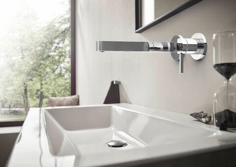 Hansgrohe Finoris Chrome Wall-Mounted Single-Handle Faucet Trim without Pop-up Drain-1