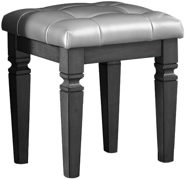 Homelegance® Allura Gray Dressing Table Stool-0