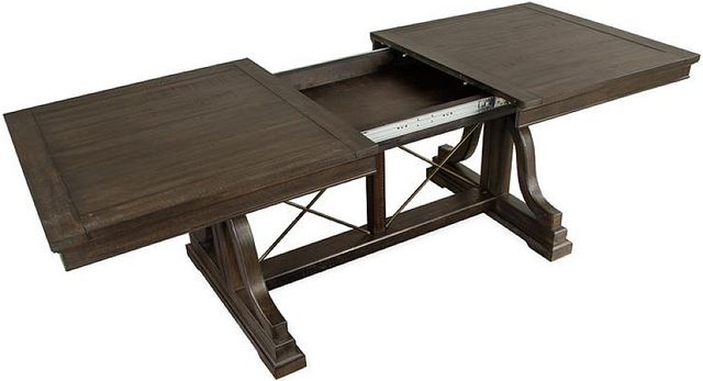 Magnussen Home® Westley Falls Graphite 72" Trestle Dining Table-3