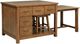 Coaster® Mayfair 3-Piece Dark Oak Kitchen Island with Extension Table-1