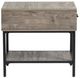 Magnussen Home® Fenwick Whitetail Brown End Table with Matte Black-4