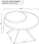 Coaster® Briggs Marble Printed Glass Top Coffee Table with Black Base-5
