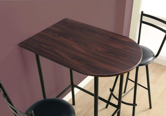 Monarch Specialties Inc. 24"X 36" Espresso Pub Table with Black Metal Frame-2