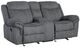 ACME Furniture Zubaida Gray Manual Reclining Loveseat with Console-0