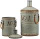 A & B Home 2-Piece Gray Patchin Metal Outdoor Jug Set-3