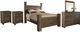 Signature Design by Ashley® Juararo 5-Piece Dark Brown King Poster Bed Set-0